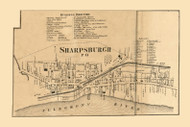 Sharpsburgh PO, Pennsylvania 1862 Old Town Map Custom Print - Allegheny Co.