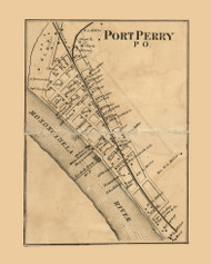 Port Perry PO  Versailles, Pennsylvania 1862 Old Town Map Custom Print - Allegheny Co.