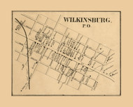 Wilkinsburg PO, Pennsylvania 1862 Old Town Map Custom Print - Allegheny Co.