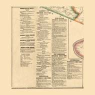 Pittsburgh Area Business Directory, Pennsylvania 1862 Old Town Map Custom Print - Allegheny Co.
