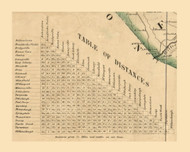 Alleghey County Distances Table, Pennsylvania 1862 Old Town Map Custom Print - Allegheny Co.