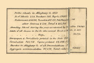 Schools, etc. Statistics , Pennsylvania 1862 Old Town Map Custom Print - Allegheny Co.