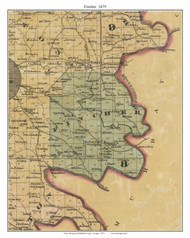 Fincher Militia District, Georgia 1879 Old Town Map Custom Print - Whitfield Co.
