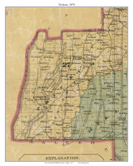 Trickum Militia District, Georgia 1879 Old Town Map Custom Print - Whitfield Co.
