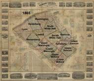 Towns on Source Map - Lehigh Co., Pennsylvania 1865 - NOT FOR SALE - Lehigh Co.