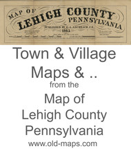 Title of Source Map - Lehigh Co., Pennsylvania 1865 - NOT FOR SALE - Lehigh Co.