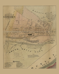 Catasaqua Village - Hanover, Pennsylvania 1865 Old Town Map Custom Print - Lehigh Co.