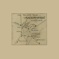 Saegersville - Heidelberg, Pennsylvania 1865 Old Town Map Custom Print - Lehigh Co.