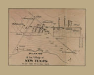 New Texas Village - Lower Macungie, Pennsylvania 1865 Old Town Map Custom Print - Lehigh Co.