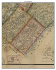 Lower Milford Township, Pennsylvania 1865 Old Town Map Custom Print - Lehigh Co.