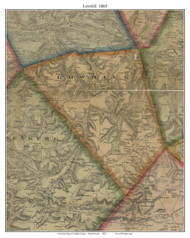 Lowhill Township, Pennsylvania 1865 Old Town Map Custom Print - Lehigh Co.