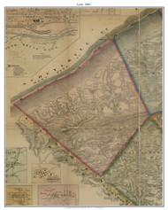 Lynn Township, Pennsylvania 1865 Old Town Map Custom Print - Lehigh Co.