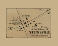 Steinsville - Lynn, Pennsylvania 1865 Old Town Map Custom Print - Lehigh Co.