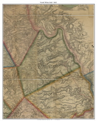 North White Hall Township, Pennsylvania 1865 Old Town Map Custom Print - Lehigh Co.