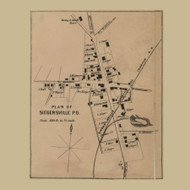 Siegersville - North White Hall, Pennsylvania 1865 Old Town Map Custom Print - Lehigh Co.