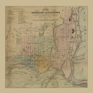 Borough of Allentown - South White Hall, Pennsylvania 1865 Old Town Map Custom Print - Lehigh Co.