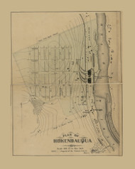 Hokendauqua Village - South White Hall, Pennsylvania 1865 Old Town Map Custom Print - Lehigh Co.