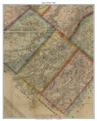 Upper Milford Township, Pennsylvania 1865 Old Town Map Custom Print - Lehigh Co.