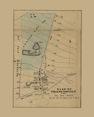 Freidensville - Upper Saucon, Pennsylvania 1865 Old Town Map Custom Print - Lehigh Co.