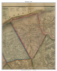Washington Township, Pennsylvania 1865 Old Town Map Custom Print - Lehigh Co.