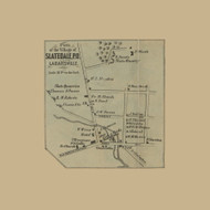 Slatedale Village - Washington, Pennsylvania 1865 Old Town Map Custom Print - Lehigh Co.