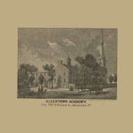 Allentown Academy, Pennsylvania 1865 Old Town Map Custom Print - Lehigh Co.