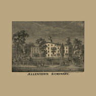 Allentown Seminary, Pennsylvania 1865 Old Town Map Custom Print - Lehigh Co.