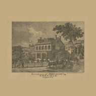 Biery Residence, Pennsylvania 1865 Old Town Map Custom Print - Lehigh Co.