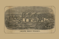 Crane Iron Works, Pennsylvania 1865 Old Town Map Custom Print - Lehigh Co.