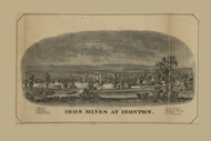 Ironton Iron Mines Picture, Pennsylvania 1865 Old Town Map Custom Print - Lehigh Co.
