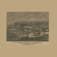 Lanark Residence Picture, Pennsylvania 1865 Old Town Map Custom Print - Lehigh Co.