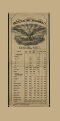 Statistics, Pennsylvania 1865 Old Town Map Custom Print - Lehigh Co.