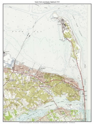 Sandy Hook 1954 - Custom USGS Old Topo Map - New Jersey 01