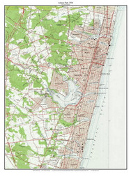 Asbury Park 1954 - Custom USGS Old Topo Map - New Jersey 04