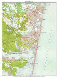 Point Pleasant 1953 - Custom USGS Old Topo Map - New Jersey 05