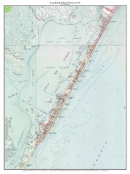 Long Beach and Beach Haven 1951 - Custom USGS Old Topo Map - New Jersey 11