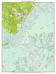 Tuckerton Seacoast 1952 - Custom USGS Old Topo Map - New Jersey 12