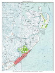 Brigantine 1952 - Custom USGS Old Topo Map - New Jersey 13