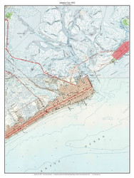 Atlantic City 1952 - Custom USGS Old Topo Map - New Jersey 14