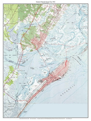 Somers Point and Ocean City 1952 - Custom USGS Old Topo Map - New Jersey 16