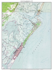 Avalon and Seven Mile Beach 1953 - Custom USGS Old Topo Map - New Jersey 18