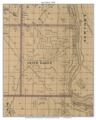 Inver Grove, Dakota Co. Minnesota 1874 Old Town Map Custom Print - Dakota Co.