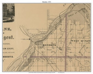 Mendota, Dakota Co. Minnesota 1874 Old Town Map Custom Print - Dakota Co.