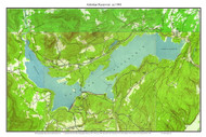 Ashokan Reservoir 1943 - Custom USGS Old Topo Map - New York - Eastern Lakes