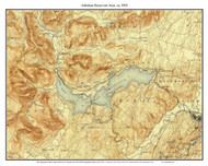 Ashokan Reservoir Area 1903 - Custom USGS Old Topo Map - New York - Eastern Lakes