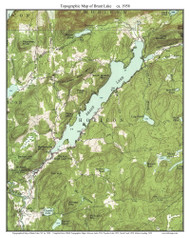 Brant Lake 1958 - Custom USGS Old Topo Map - New York - Eastern Lakes