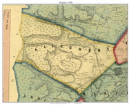 Allegheny Township, Pennsylvania 1859 Old Town Map Custom Print - Blair Co.