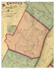 Antis Township, Pennsylvania 1859 Old Town Map Custom Print - Blair Co.