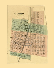 Altoona  Logan Township, Pennsylvania 1859 Old Town Map Custom Print - Blair Co.