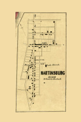 Martinsburg  North Woodberry Township, Pennsylvania 1859 Old Town Map Custom Print - Blair Co.